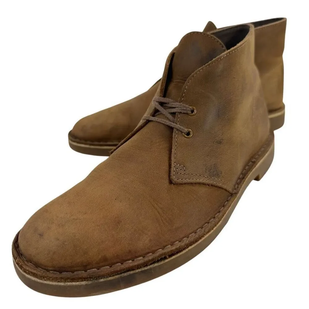 Clark’s Brown Nubuck Leather Chukka Boots Men’s Size 9.5M